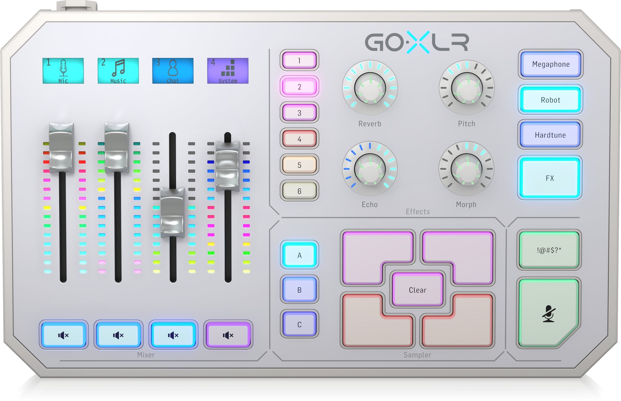 TC Helicon GoXLR-WH Broadcaster Platform with 4-Channel Mixer